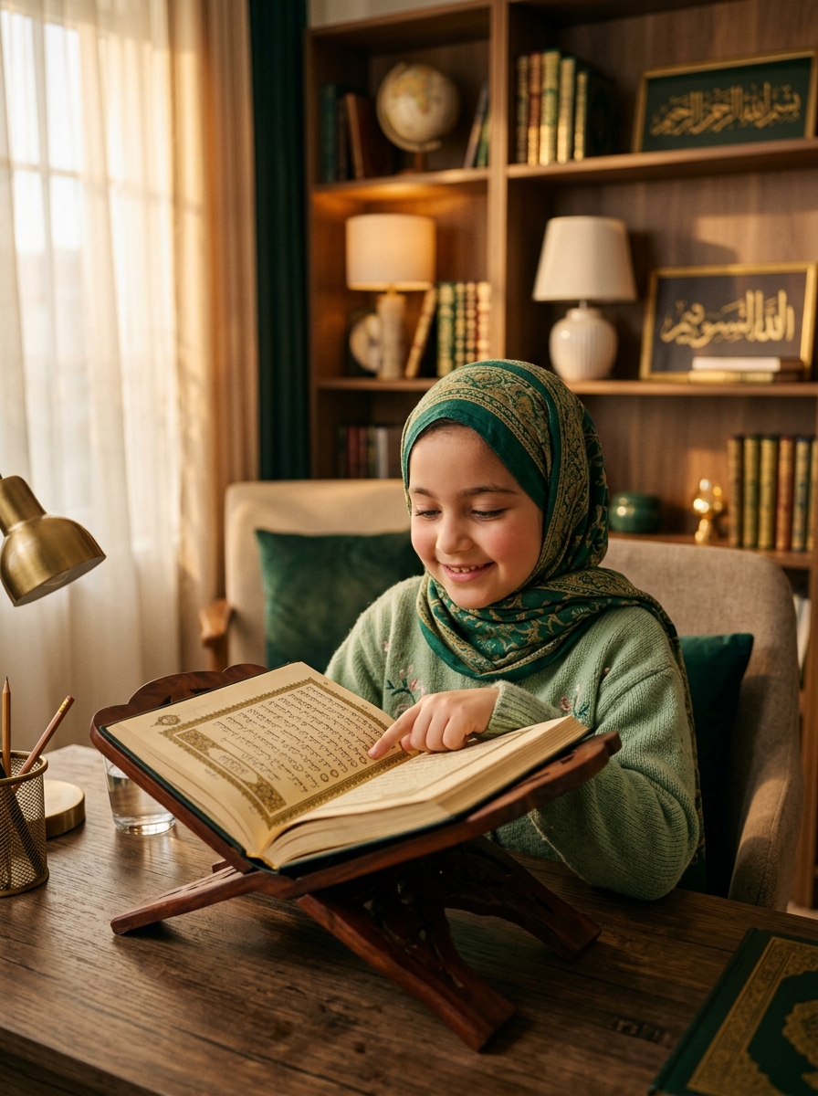 Child Learning Quran Online